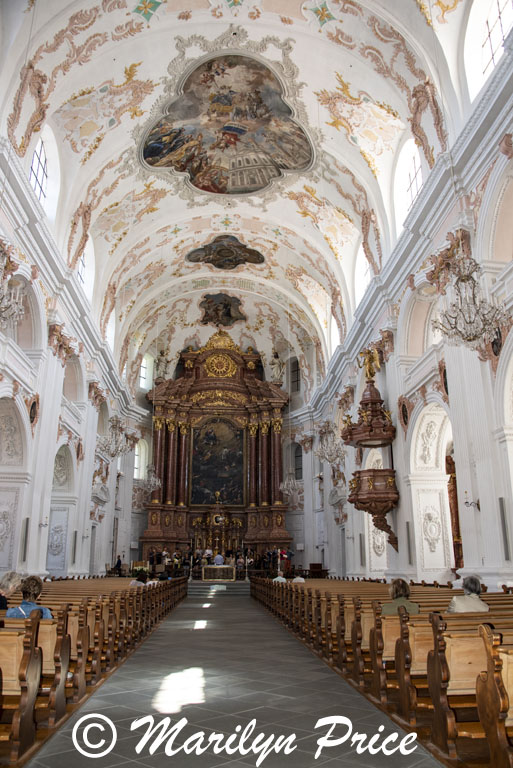 Choir practicing inside the Jesuit Church, Lucerne, Switzerland