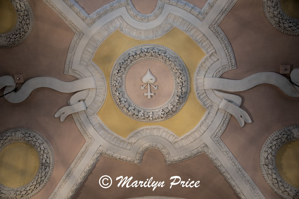 Painted ceiling of the entryway of the Jesuit Church, Lucerne, Switzerland