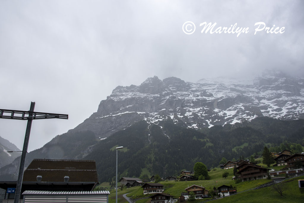 Cloud shrouded mountains around Grindelwald, Switzerland