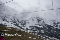 Cloud shrouded mountains around Grindelwald, Switzerland