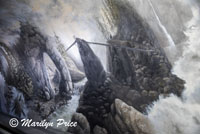 Paintings on the wall of Ice Experience, Jungfraujoch, Switzerland