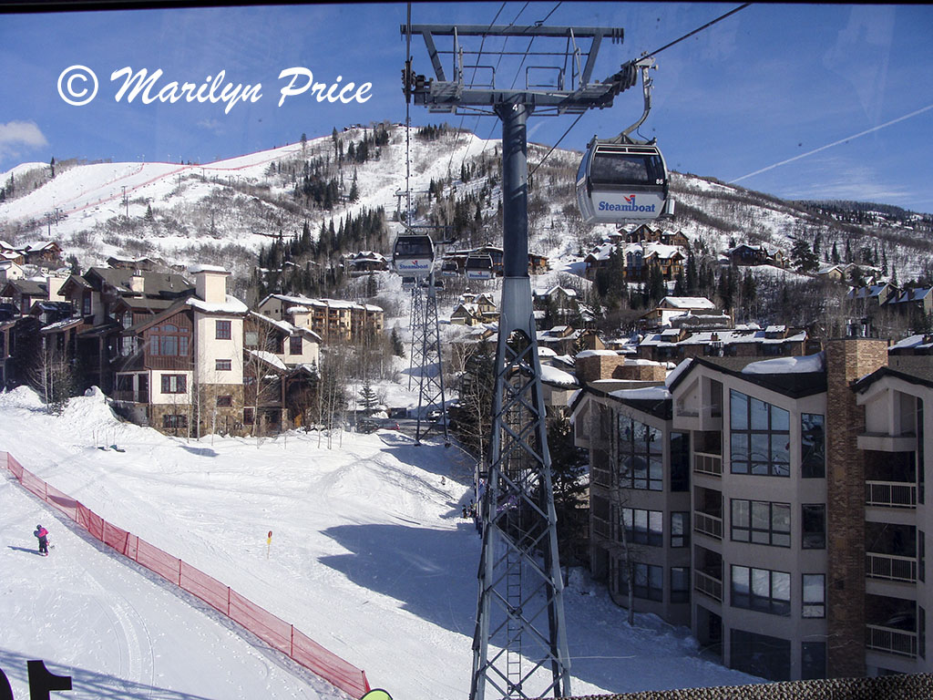 Going up on the gondola, Steamboat Springs, CO
