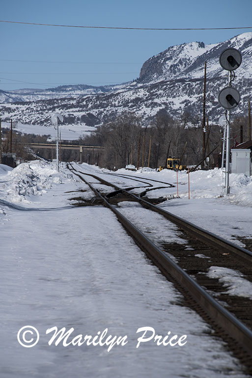 Train tracks leading out of town, Steamboat Springs, CO