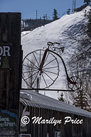 Sign for a bicycle repair shop, Steamboat Springs, CO