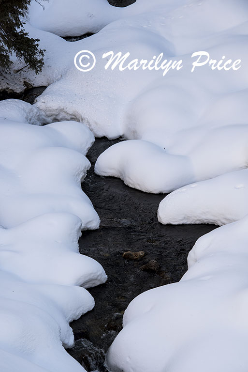 Snow and boulders, Fish Creek Falls area, Steamboat Springs, CO