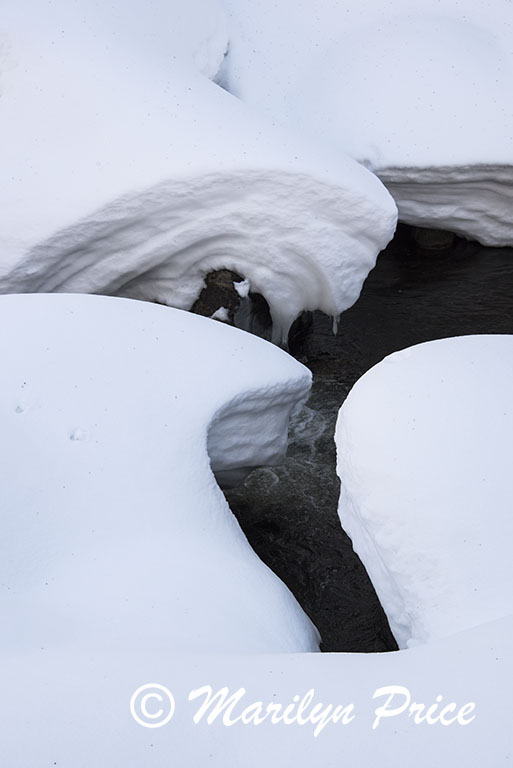 Snow and boulders, Fish Creek Falls area, Steamboat Springs, CO