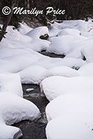 Snow and boulders, Fish Creek Falls area, Steamboat Springs, CO
