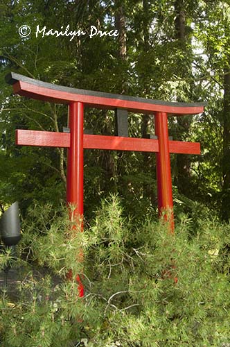 Gate at the entrance to the Japanese Gardens, Butchart Gardens, Victoria, BC