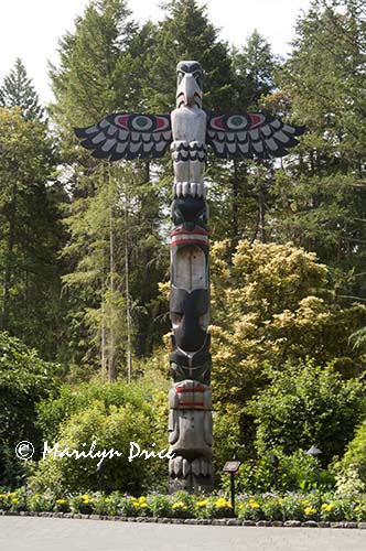 Totem pole, Butchart Gardens, Victoria, BC
