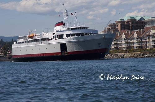 MV Coho arrives at the inner harbor, Victoria, BC