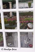 Garden tools, Garden House of private garden, Butchart Gardens, Victoria, BC
