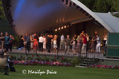 Dancing in the bandstand, Concert Lawn, Butchart Gardens, Victoria, BC