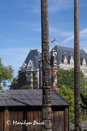 Totem pole detail, Victoria, BC