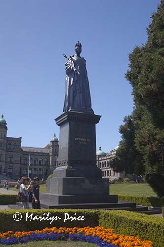 Statue of Queen Victoria on the grounds of the British Columbia Parliament Building, Victoria, BC
