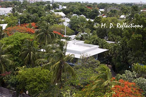 Hemingway House from lighthouse, Key West, FL