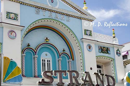 Rococco facade of the Strand, Key West, FL
