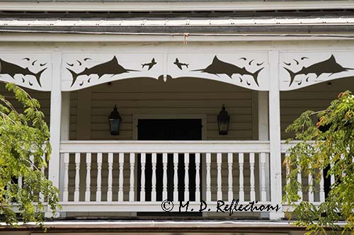 Gingerbread decoration on a house, Key West, FL