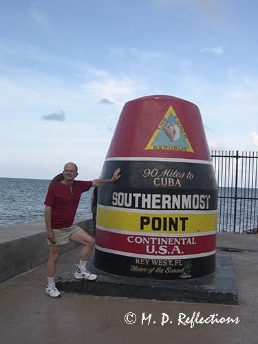 Carl at the Southernmost Point marker, Key West, FL