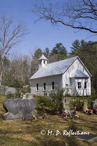 Missionary Baptist Church and cemetery, Cades Cove, Great Smoky Mountains National Park, TN